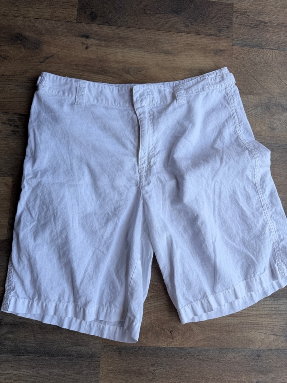 Michael Stars Linen cotton Bermuda Shorts in White small